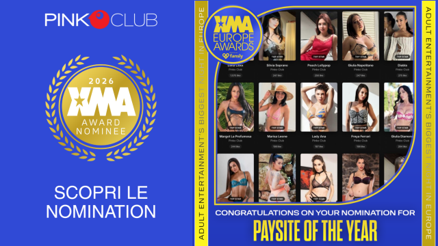 PINK’O GOES TO AMSTERDAM: tre nomination agli XMA Europe Awards 2026